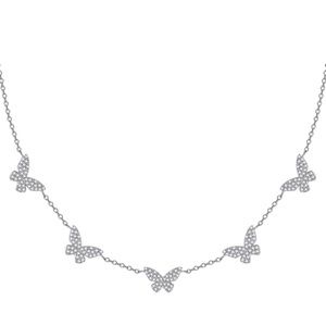 18k Diamond Butterflies Necklace